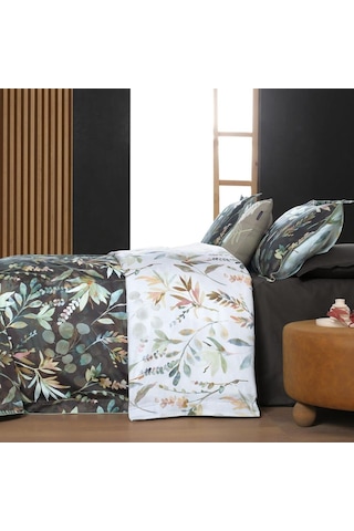 Sarev Chelsea Multi King Size %100 Pamuk Saten "300 Tc" Nevresim Takımı Kahverengi