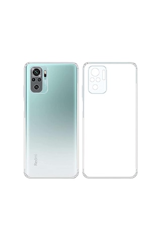 Xiaomi Redmi Note 10 Uyumlu Kamera Korumalı 3D Şeffaf Silikon Kılıf