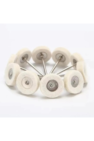 Yaleker 10'lu Felt Polishing Disk Seti - 3mm Uç, Metal/plastik Taşlama, Aynalı Parlaklık, Matkap Ve Roter Araçlar İçin