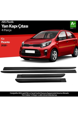 S-dizayn Kia Picanto Abs Plastik Yan Kapı Koruma Çıtası 2020 Üzeri A+ Kalite