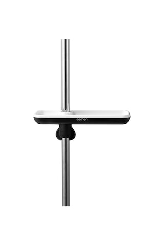 Lemestar Siyah Abs Duş Sıralayıcı, 360 Döner, Su Tüpü İçin 16-27mm , Delme Yok Kurulum, Su Akıtma Delikleri, Sponge/şampuan Tutucu, Çift Katlı, Mnsnh-805 Siyah