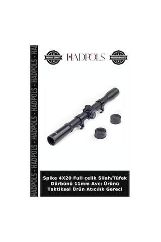Spike 4x20 Full Çelik Silah/ Dürbünü 11mm Avcı Ürünü Taktiksel Ürün Atıcılık Gereci