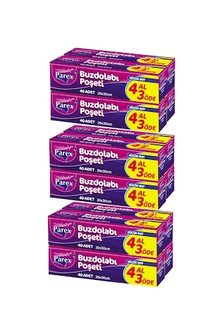 Buzdolabı Poşeti Küçük Boy 4 Al 3 Öde 4 40 20 X 30 Cm Üçlü Set