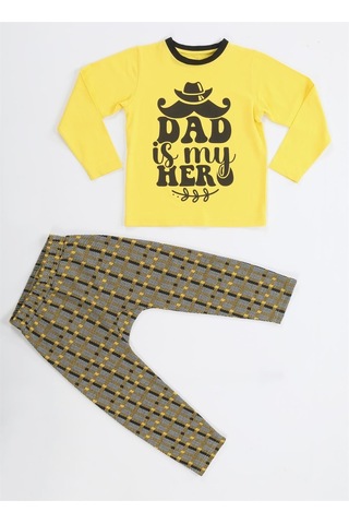 Casabony My Dad Ekose Erkek Çocuk Pantolon + T-shirt Takım-desenli