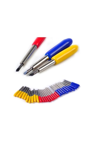 30 Adet 30 45 60 Derece Roland Kesim Plotter Kesici Bıçak Bıçakları Ofset