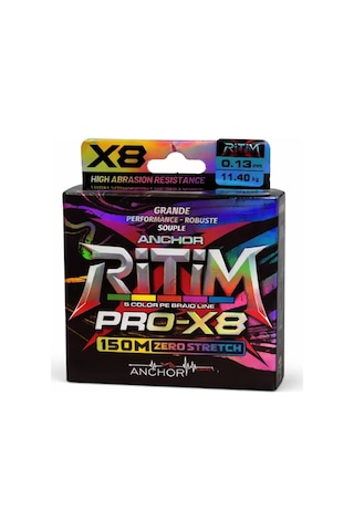 İp Örgü Misina - 8 Kat - Anchor Ritim X8 - 150mt - Ebruli - 0.13mm