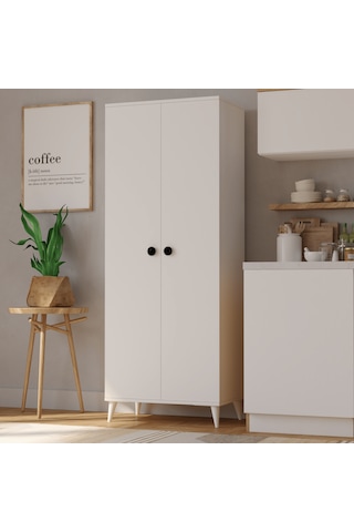 Suntalam 2 Kapaklı 5 Raflı Mega Çok Amaçlı Mutfak Dolabı Banyo Do