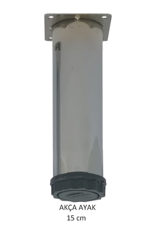 Akça Ayak, Baza, Yatak, Koltuk, Kanepe, Masa, Puf, Sehpa Tv Ünitesi Ayarlanabilir Metal Ayak 15 Cm Krom
