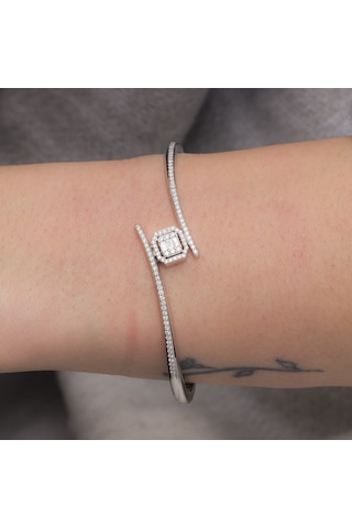 Venta 0,63 Karat 14K Baget Pırlanta Bilezik