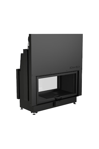 Echa Tech Asansörlü Tünel Çelik Şömine Haznesi İki Yüzlü 100 X 51