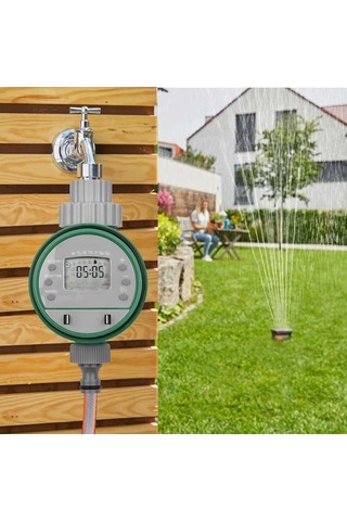 Pazly Dijital Otomatik Sulama Zamanlayıcı, Pille Çalışan Akıllı Su Kontrol Cihazı - Bahçe Çim Sera İçin