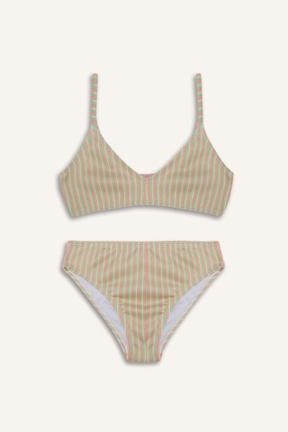 Defacto Kız Çocuk Çizgili Bikini Takımı E3535a825hspn179 Pembe