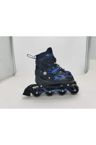 Vadi Mavi Silikon Tekerli Ayarlanabilir Işıklı Paten S 31-34 Hp7128 Mavi - Siyah