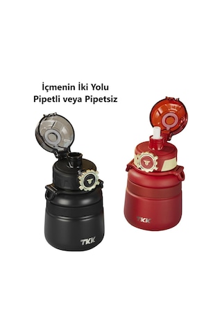 Tkk Çelik Çocuk Matarası 600 Ml Siyah Panter