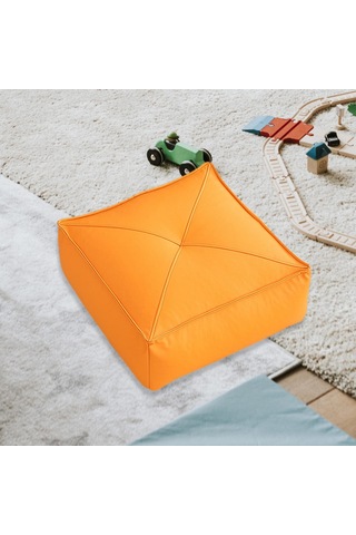 Homyl Yer Minderi Kare Açık Veranda Ofis Koltuğu Turuncu Turuncu