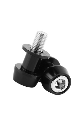 Konesam Motosiklet Cnc Alüminyum Arka Ayak Spoolları, 10mm Siyah, Sabit Konforlu Park Etme, Dayanıklı, Kolay Kurulum 1 Çift