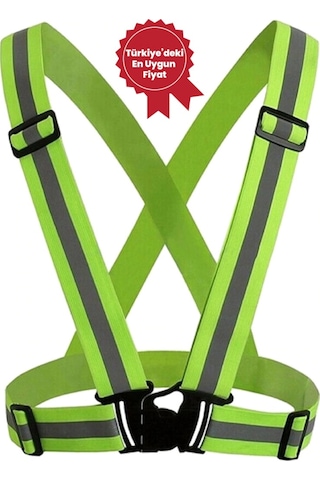 Yüksek Görünümlü Reflektörlü Pratik Şerit Ikaz Yeleği ( Esnek )