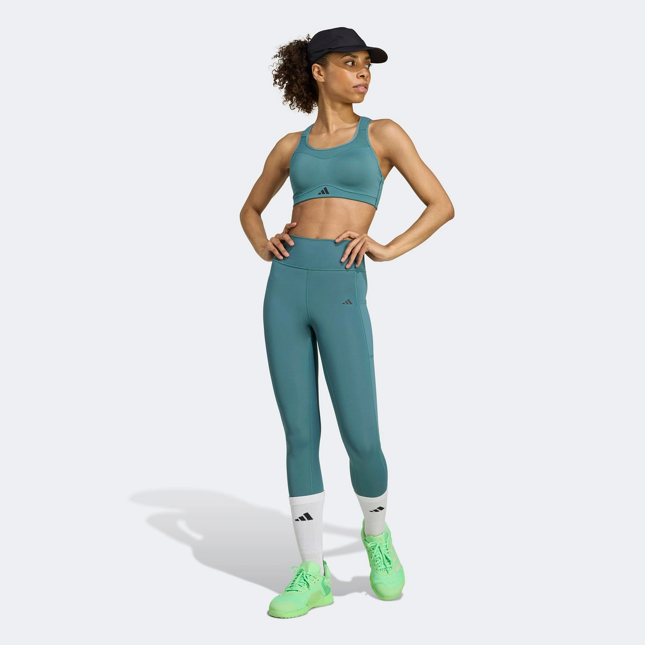 Adidas Tlrd İmpact Training High Support Kadın Yeşil Antrenman Bra Jx8844