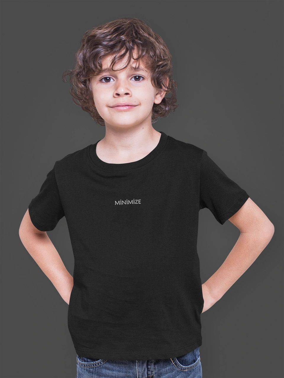 Bumeta Minimize Çocuk Tişört T-shirt Siyah