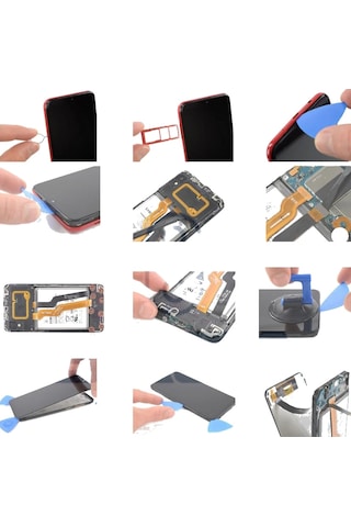 Samsung J6 Plus J610 Siyah Uyumlu Lcd Ekran Dokunmatik Tamir Seti Yapıştırcı Set Yedcom