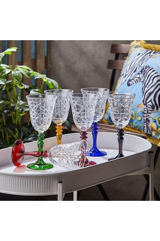Kırmızı Cam Kadeh 270 Ml