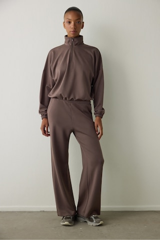 Penti Haki Silky Feel Dik Yaka Crop Sweatshirt