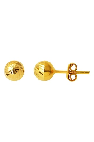 Bilezikci 22 Ayar Kalemli Top Altın Küpe 5 Mm. Yken32292