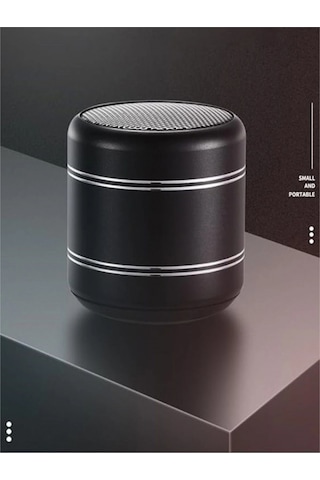 Mini Alüminyum Tws Kablosuz Bluetooth Hoparlör Yuvarlak Metal Tasarım, Yüksek Bas Ve Taşınabilir Ö