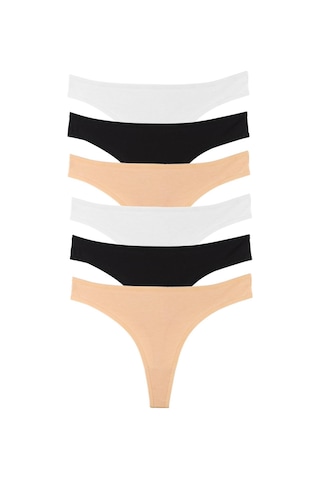 Sensu Kadın Brazilian Tanga 6'lı Paket Set - Kts1169 Karışık Çok Renkli