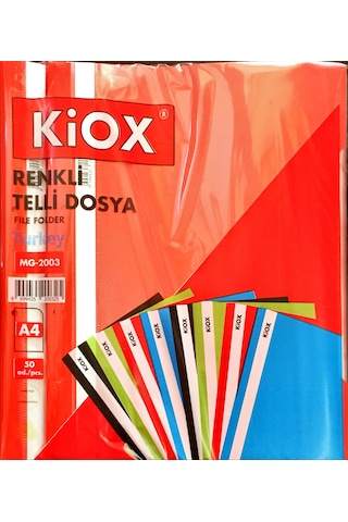 3 Paket Kiox Kırmızı Renk Telli Dosya 50 Li Paket Toplam150 Adet