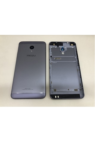 Meizu M5s M612h Kasa Arka Kapak Pil Kapağı - Füme - Koyu Gri