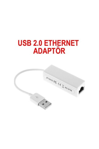 USB 2.0 - 10/100 Mbps RJ45 Ethernet Çevirici Adaptör