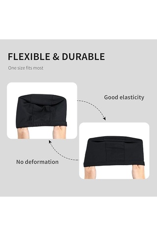 Adet Elastik Yüzme Boneleri Rahat Kumaş Yüzme Boneleri Hafif Siyah - Kırmızı