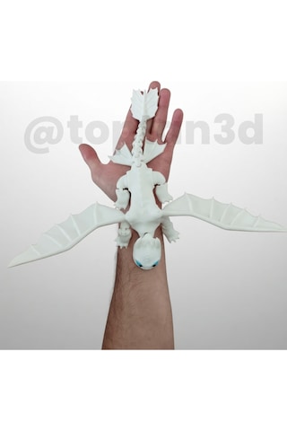 Mega Boy Ejderhanı Nasıl Eğitirsin Işığın Öfkesi - Light Fury Figür - 25cm
