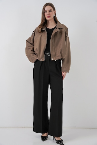 Kadın Oversize Süet Ceket 1055 - D.haki Haki