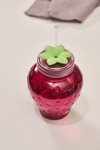 Karaca Çilek Transparent Pipetli Su Şişesi 750 Ml