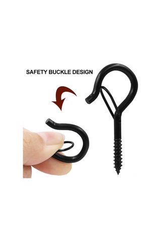 Qingmipy Dış Aydınlatma İçin Güvenli Kancalı 20/25 Adet Siyah Işık Askısı Diğer