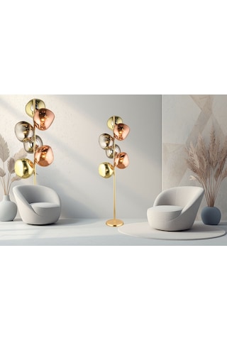 Lampaluce Modern Tasarımlar Colore 6'lı Lambader Altın