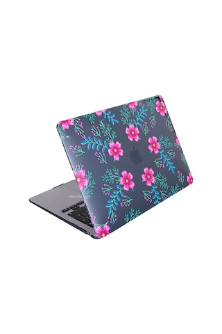 Huawei Kılıf Matebook D15 Kılıf 2019-2020-2021-2022 Yılı İle Uyumlu Kristal Flower01nl Kapak Kılıf Pembe Mavi