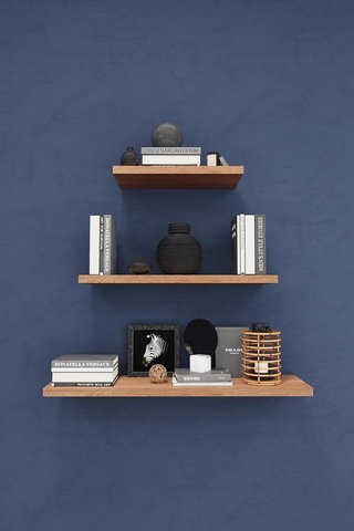 Asra Trend Modern 3'lü Uçan Raf%100 Mdf Çok Amaçlı Duvar Rafı Dekoratif Düzenleyici Kitaplık Seti Drf-02 Petra Diğer