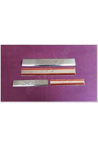 Woc Chrome Peugeot 308 Krom Kapı Eşiği Baskı 2007-2013 4 Parça Pa