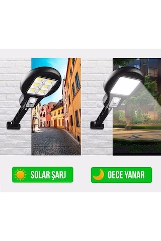 48 Ledli Cl-182-6 Sensörlü Mini Sokak Lambası Solar Güneş Enerjil