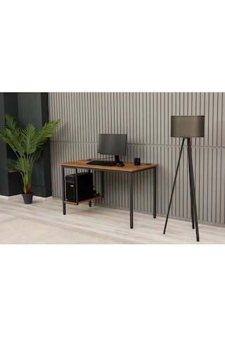 Sehpol Bilgisayar Masası Sağ Sol Yönlü Pc Kasa Raflı 125x65x75 Cm Antrasit Richmood