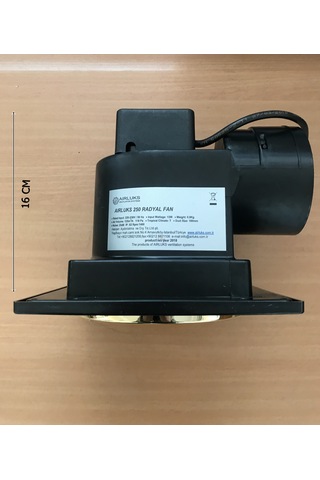 Airluks 250 Radyal Lıgthfan Işıklı Sessiz Banyo Fanı Krom - Altın