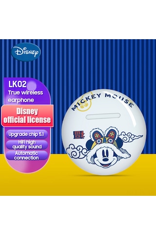 Lemestar Disney Lk02 Bt5.1 Hıfı Spor Kulaklıkları - Mickey Tasarım, Type-c Şarj Kutusu Ve Mikrofonlu İç Kulak Tws Kulaklıklar Beyaz