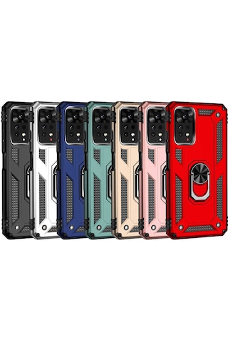 Xiaomi Redmi Note 11 Pro 5g Kılıf Zore Vega Kapak Kırmızı