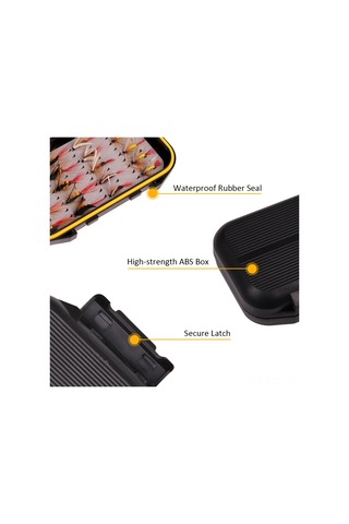 Yuntech01 40 Adet Su Geçirmez Abs Kutulu Orman Balıkçılığı Sünger Seti - Keskin Karbon Çelik İğneler, Farklı Balık İhtiyaçları İçin Uygun