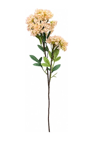 Seta Garden Dekoratif Yapay Mine Çiçeği Dalı - Tek Kök Üzerinde Çift Çiçek Başlıklı - 63 Cm - Açık Pembe Çok Renkli