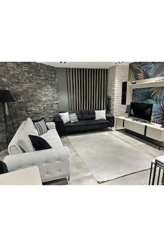 Çam Halı Therapy 8614 Gri Koridor Halısı Kesme Yolluk Mutfak Halısı Modern Halı Gri 4