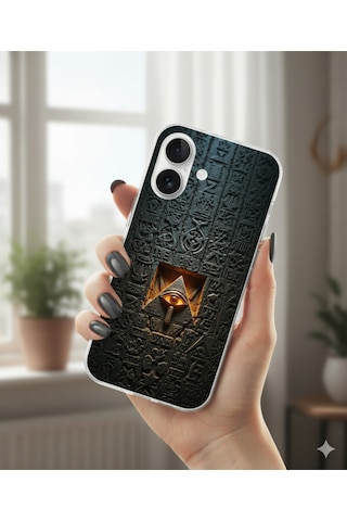 Samsung Galaxy A73 Uyumlu Şeffaf Kılıf Antik Mısır 4 Tasarımlı